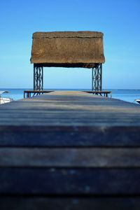 View of pier on sea