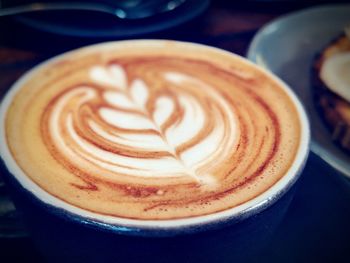 Close-up of cappuccino