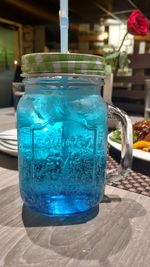 Close-up of drink on table