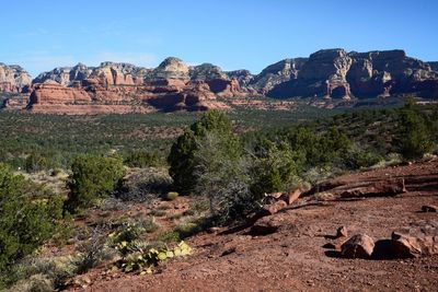 Rock formations on landscape
