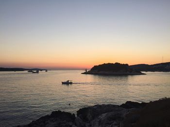 Scenic view of seascape against sky