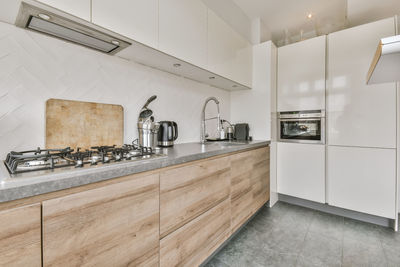 Modern kitchen counter at home