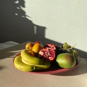 Close-up of food on table