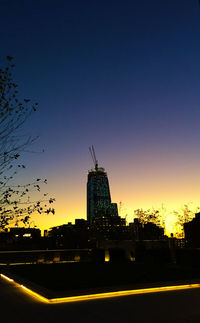 View of road at sunset