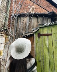 Portrait of old house in building