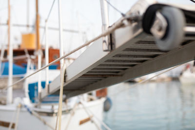 View of sailboats in water