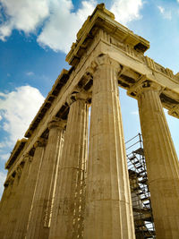 Low angle view of historical building