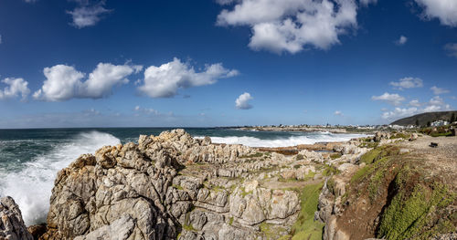 Panoramic view of beach against sky