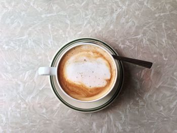 Directly above shot of coffee cup