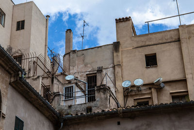 Low angle view of buildings against sky