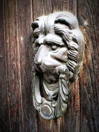 Close-up of wooden door
