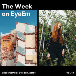 Woman standing by text