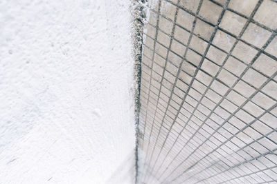 Full frame shot of snow on wall