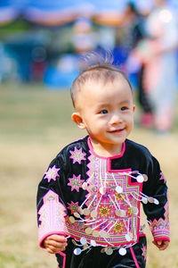 Cute boy smiling