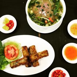 Close-up of served food