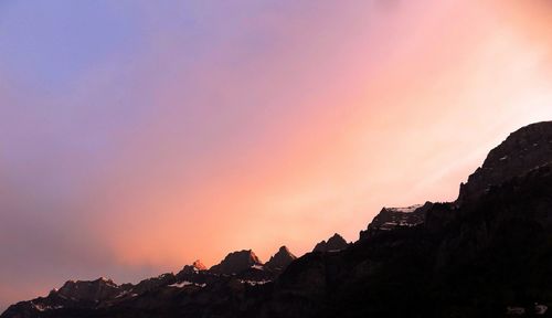 Mountains against sky during sunset