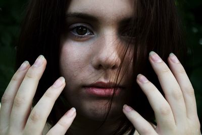 Close-up portrait of a woman