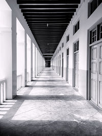 Empty corridor of building