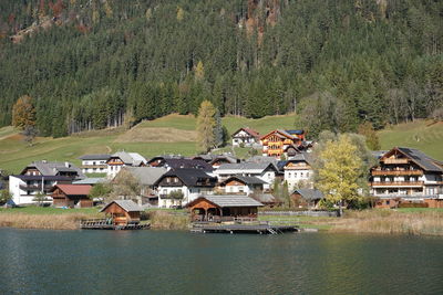 Houses in lake
