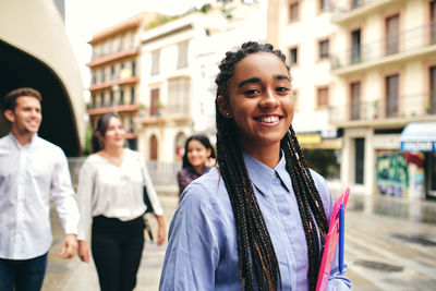 Portrait of a smiling young woman