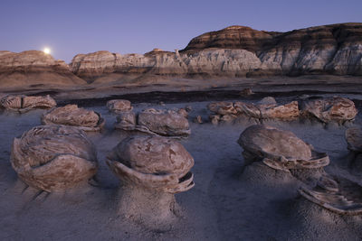 Wild rock formations in the desert wilderness of new mexico