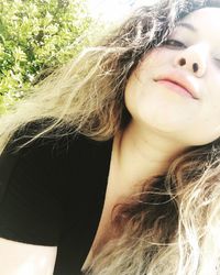 Close-up portrait of a beautiful young woman