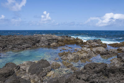 Scenic view of sea against sky