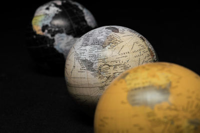 Close-up of human eye over black background