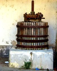 Close-up of rusty pipes