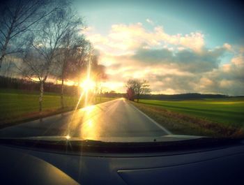 Road passing through landscape