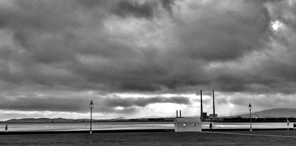 View of sea against cloudy sky