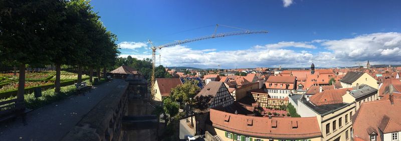 Panoramic shot of townscape against sky