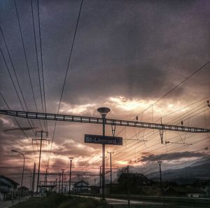 View of cloudy sky at sunset