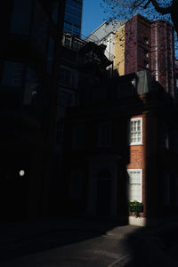 Low angle view of buildings in city