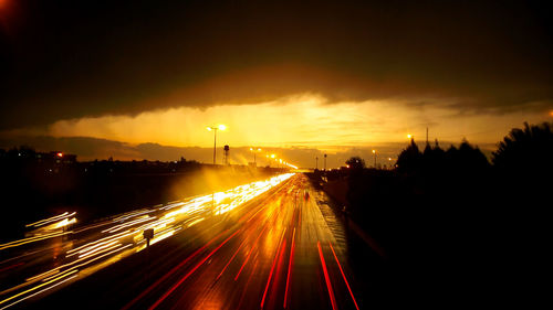 Stormy golden sunset