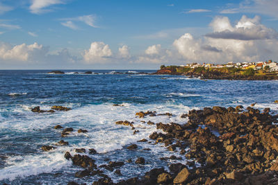 Scenic view of sea against sky