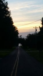 Country road at sunset