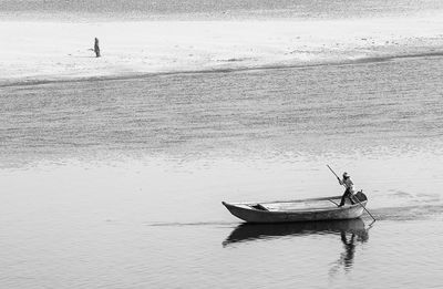 Boats in calm sea