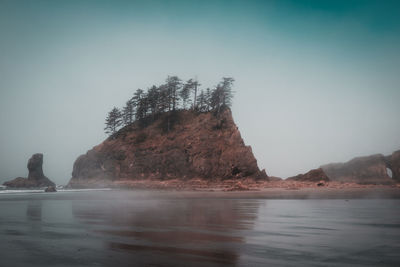 Beach, rocks, water, ocean, sea, mist. secon beach washington state