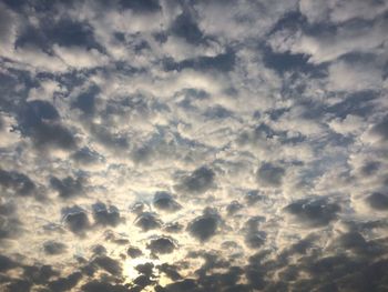 Low angle view of clouds in sky