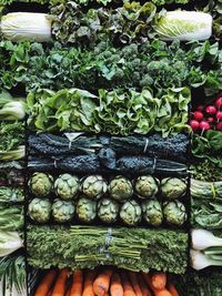 Vegetables for sale at market stall