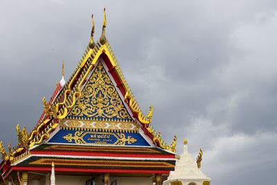 Low angle view of traditional building against sky