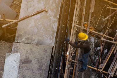 Man working at construction site