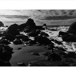 Close-up of rocks on beach