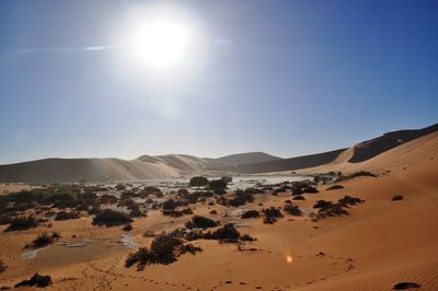 Scenic view of desert against sky