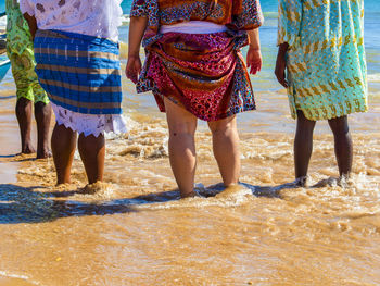 Traditional party in honor of iemanja, the queen of the sea, where gifts are taken to the sea 