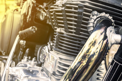 Close-up of old machinery