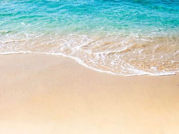 High angle view of beach