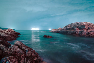 Scenic view of sea against sky