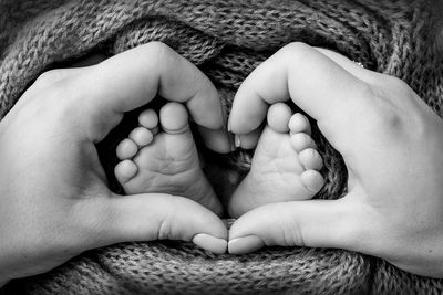 Close-up of baby hand